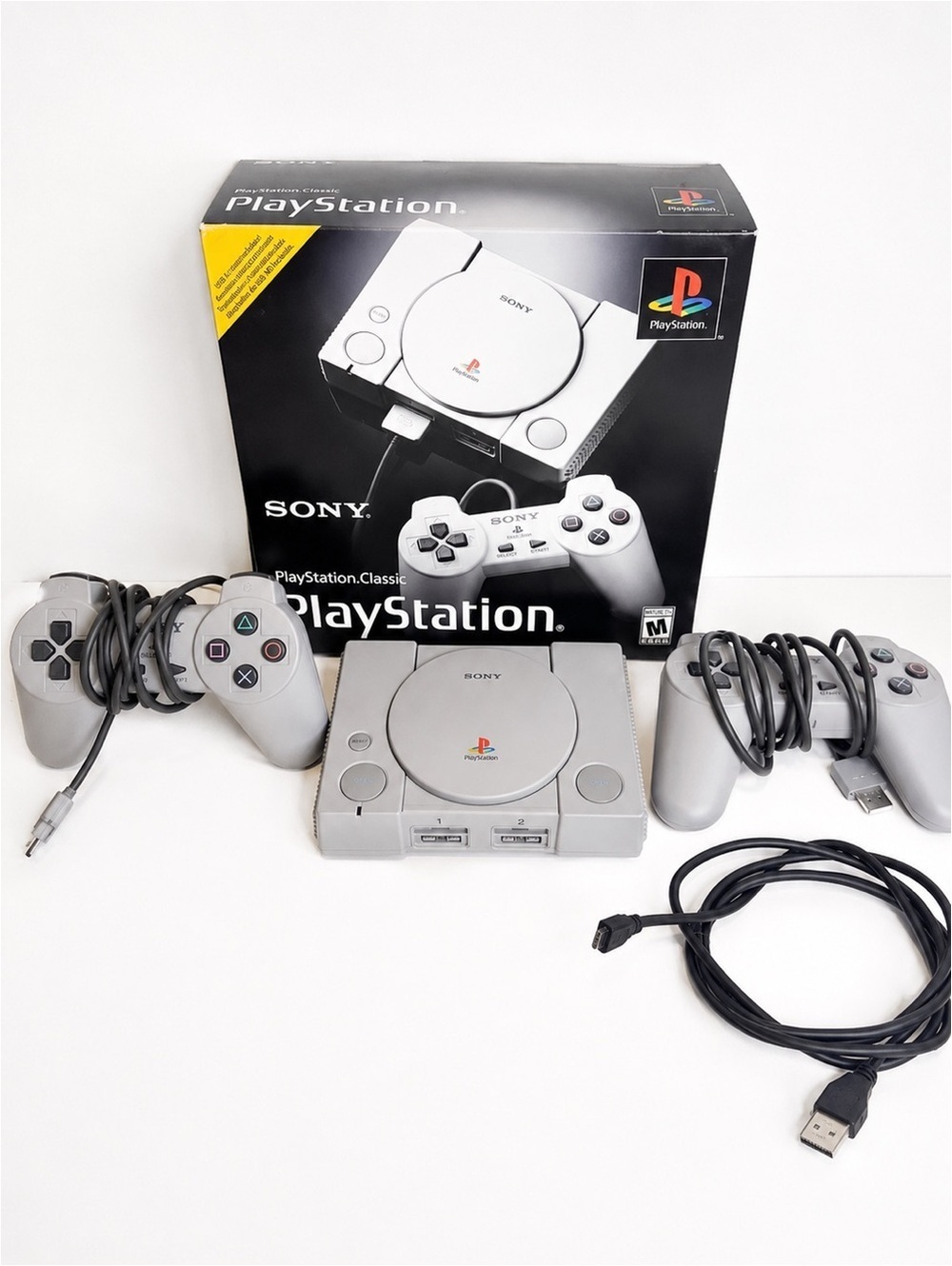 Sony PlayStation Classic Mini Console CIB 2 Controllers Tested